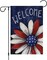 4th of July Garden Flag 12x18 Inch Double Sided, Vertical Burlap Patriotic Daisy Memorial Day Independence Day Welcome Flag Yard Outdoor Decoration